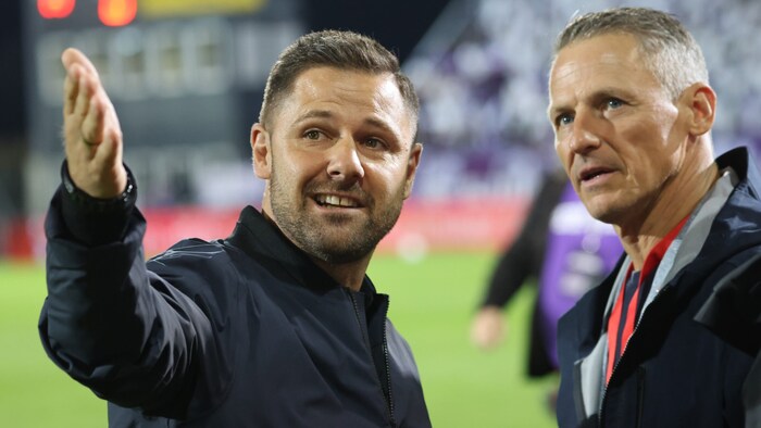 Salzburgs Sportdirektor Bernhard Seonbuchner und CEO Stephan Reiter