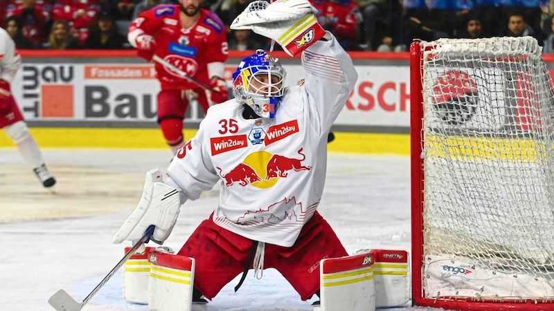 Salzburg-Tormann Atte Tolvanen holte beim Finalstart ein Shutout. (Bild: f. pessentheiner)