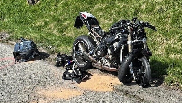 Der Motorradfahrer stürzte auf seiner Flucht (Symbolbild). (Bild: FF Köttmannsdorf)