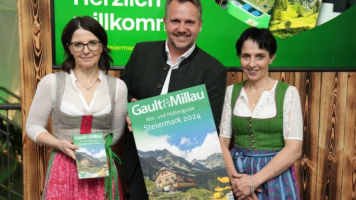 Ilse Zechmann, Michael Feiertag (Steiermark Tourismus) und Sigrid Hutegger