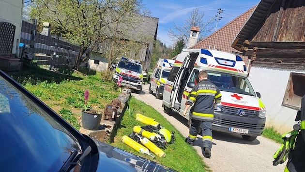 Nach Kristendorf bei Sittersdorf rückten Sonntagnachmittag fünf Feuerwehren zu einem Brand aus. (Bild: FF Sittersdorf)