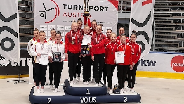 The "Team Burgenland" took silver. (Bild: ASKÖ Kunstturnen Mattersburg)