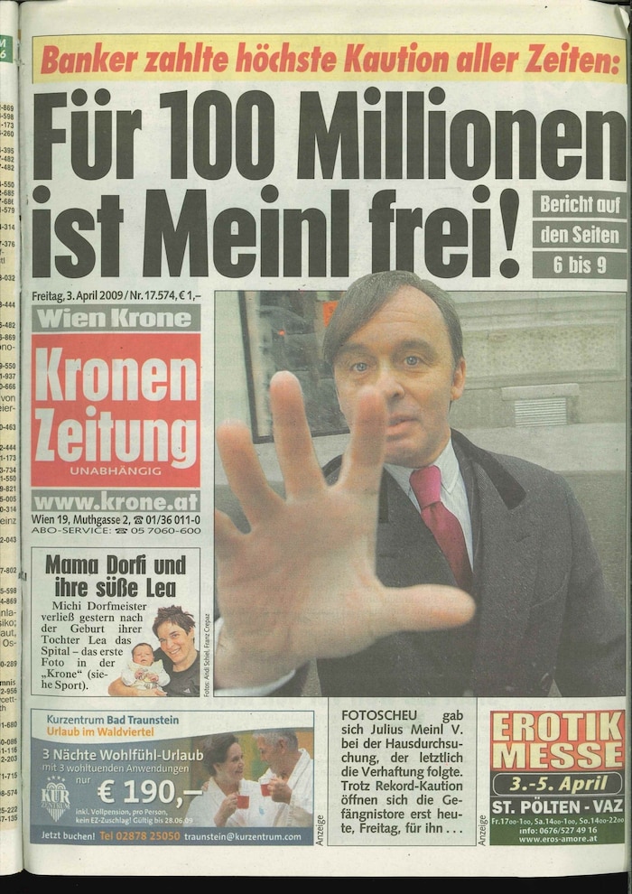 Seit 2008 läuft das Meinl-Verfahren. 2009 wurde der Banker Julius Meinl in U-Haft genommen. ...