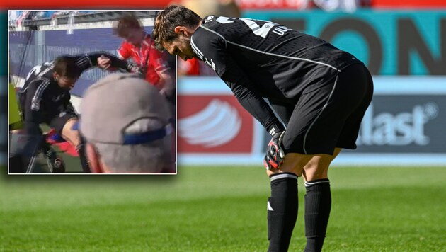 Sven Ulreich shoved a ball boy during the match, after the final whistle the Bayern keeper apologized. (Bild: APA/AFP/THOMAS KIENZLE, X/iMiaSanMia)