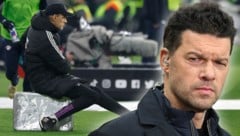 Michael Ballack (r.) sieht die Schuld nicht bei Thomas Tuchel.