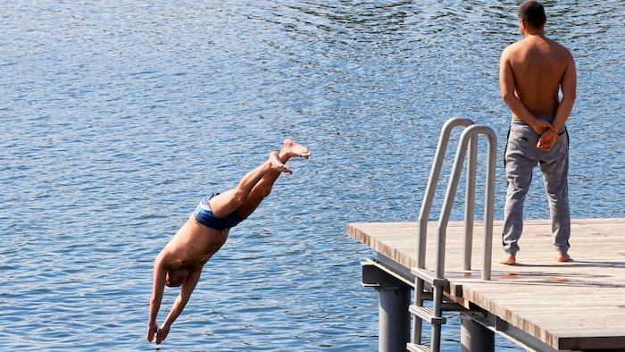A dip in the Old Danube is very refreshing at the moment.