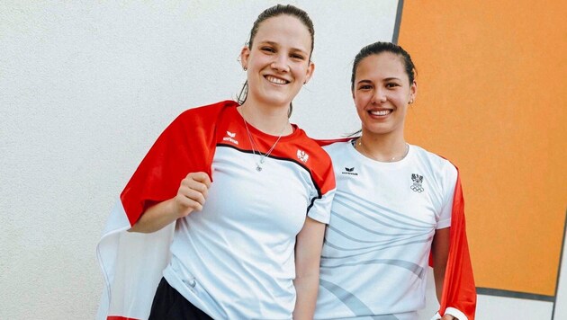 Kathi Hochmeir und Serena Au Yeong. (Bild: GEPA pictures)