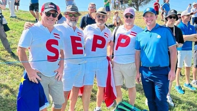 Sepp Straka will also be accompanied by Austrian fans in Augusta, just like here at the Ryder Cup in Rome. (Bild: Zur Verfügung gestellt)