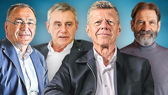 Flughafen-Linz-Chef Nobert Draskovits (l.), RLB-OÖ-Generaldirektor Heinrich Schaller und ...