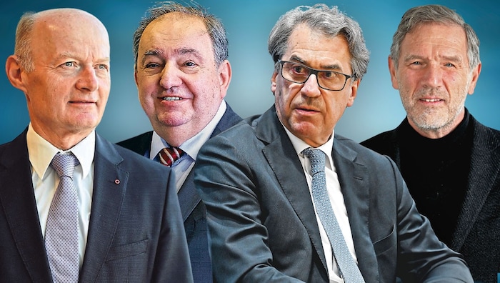 Oberbank-Chef Franz Gasselsberger (l.) ist seit Freitag 65, Erich Haider (Linz AG) und ...
