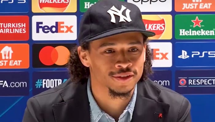 Leroy Sane spoke at the press conference ahead of the CL clash with Arsenal.