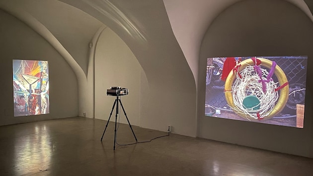 Cuffie's works can be seen as slide projections at the Kunstverein (Bild: M. Reichart)