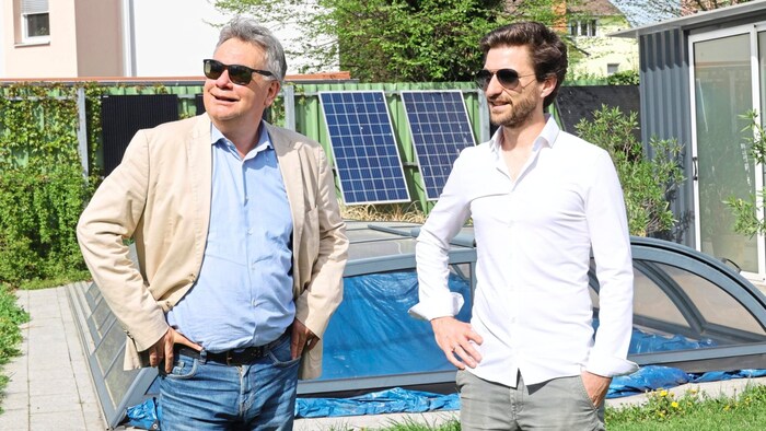Werner Kogler und Christoph Grimmer, CEO von EET