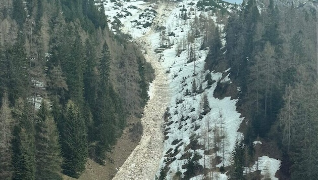 A hatalmas lavina a németeket ragadta el. (Bild: ZOOM Tirol)