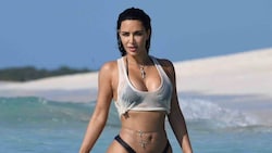 Kim Kardashian sorgte mit sexy Bikini-Fotos für Aufsehen. (Bild: www.PPS.at)