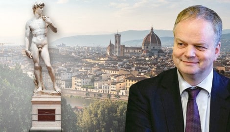 Ex-Uffizien-Chef Eike Schmidt will Bürgermeister von Florenz werden. (Bild: picturedesk, Krone KREATIV)