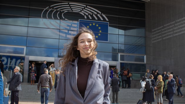 Lena Schilling, az európai uniós választások jelöltje (Bild: Grüne)