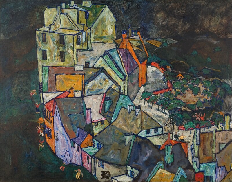 Einige Highlights der Sammlung: Egon Schiele, Stadtende, 1917, Öl auf Leinwand (Bild: Universalmuseum Joanneum/ N. Lackner)