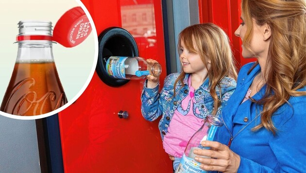 Der Pfandautomat löst die meisten Probleme in Deutschland. Europaweit wird noch zugewartet. (Bild: SPAR/Johannes Brunnbauer, Coca Cola, Krone kreativ)