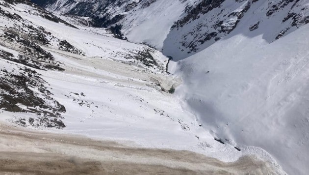 In Vent starben im April 2024 drei Menschen in dieser Lawine. (Bild: Bergrettung Sölden)