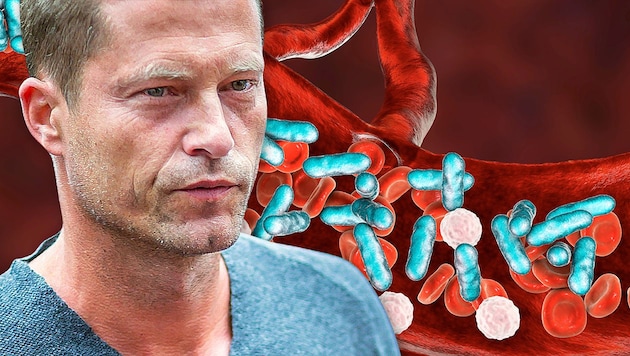 Till Schweiger has to be treated in hospital for sepsis. (Bild: PPS.at, stock.adobe.com, Krone KREATIV)