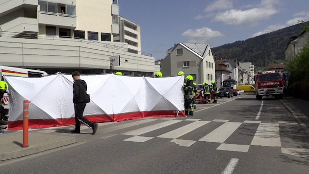 Der schreckliche Unfall ereignete sich auf der Arlbergstraße in Bregenz. (Bild: Maurice Shourot)
