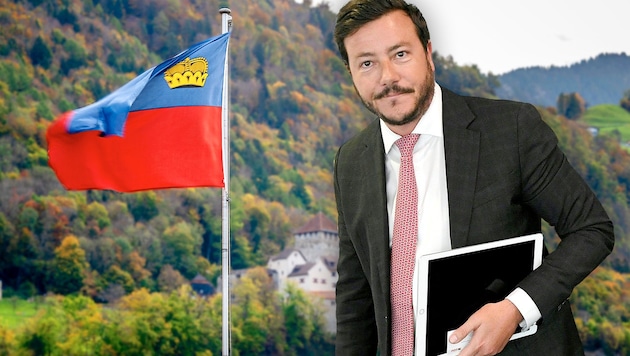 Alig egy nappal a René Benko második diszkrét alapítványáról szóló "Krone" leleplezések után a Liechtensteini Hercegség megerősíti a pénzügyi zsonglőr ellen folytatott vizsgálatokat. (Bild: AFP, APA/ROLAND SCHLAGER, Krone KREATIV)