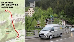 Die Variante soll nicht nur günstiger als der Fernpass-Scheitel- (160 Mio. Euro) und Tschirganttunnel (350 Mio. Euro) sein, sondern weitere Vorteile mit sich bringen. (Bild: Krone Kreativ, Christof Birbaumer, Krone KREATIV)