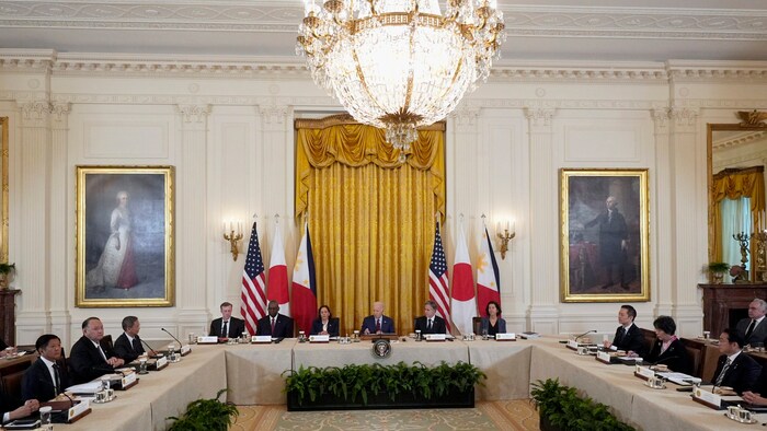 The tripartite summit took place at the White House in Washington.