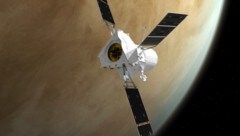 Bei ihrem Vorbeiflug an der Venus im August 2021 (Bild) hat die Raumsonde „BepiColombo“ Kohlen- und Sauerstoff rund um den Planeten gefunden. (Bild: ESA/ATG medialab)