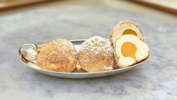 Und so sieht das fertige Eismarillenknödel aus.