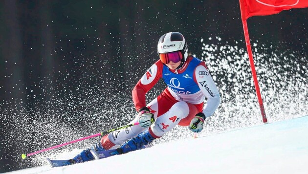 Viktoria Bürgler war am Freitag im Riesentorlauf auf der Reiteralm die Stärkste.  (Bild: GEPA pictures)