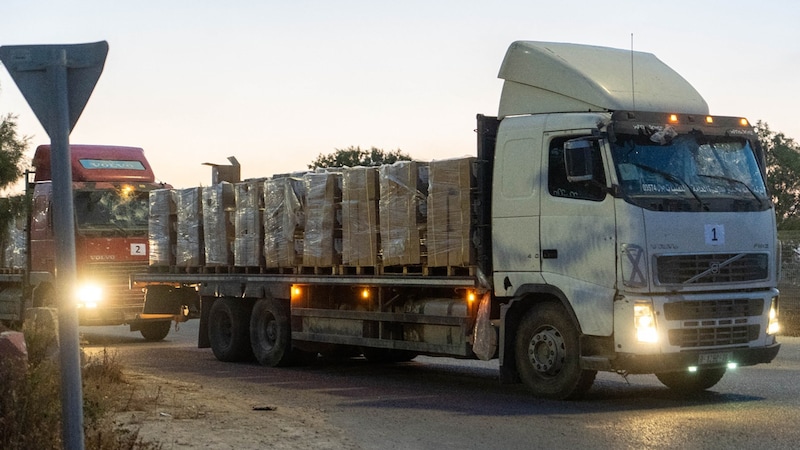 Aid delivery for the Gaza Strip (archive photo) (Bild: AFP)