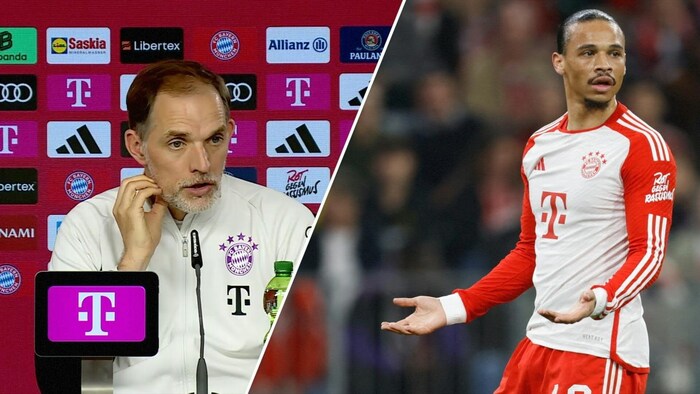 Thomas Tuchel (left) will have to do without Leroy Sane.
