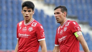 GAK-Kicker Milos Jovicic (li.) und Marco Perchtold (Bild: GEPA pictures)