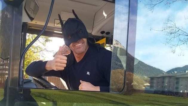 Markus Hubich is on the road as Batman. (Bild: zVg)