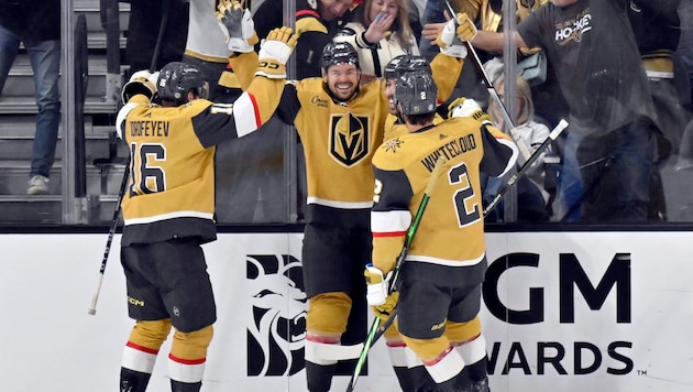 Great joy for the Vegas Golden Knights (Bild: Copyright 2024 The Associated Press. All rights reserved.)