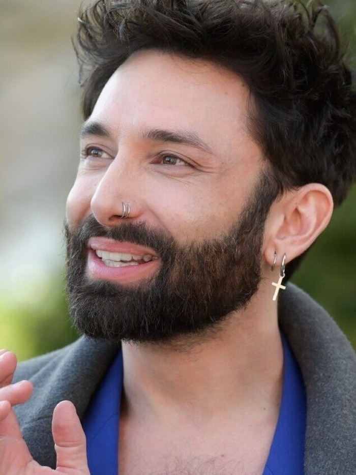 A rare sight: Thomas Neuwirth shows himself completely without make-up.
