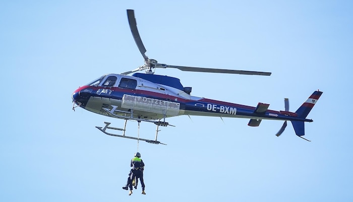 Auch eine Helikopterbergung durfte als Szenario nicht fehlen
