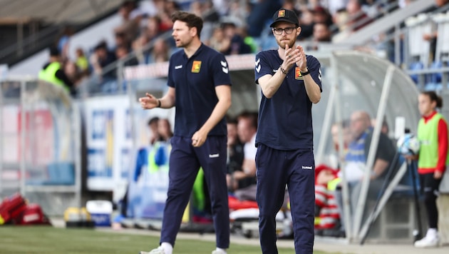Admira coach Thomas Pratl is satisfied after the 3-0 win in the derby. (Bild: GEPA pictures)