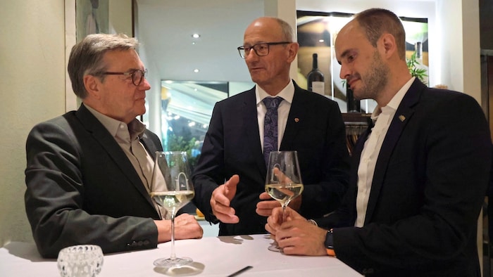 Lange Gesichter nach der verlorenen Wahl: Ex-LH Platter, Landeschef Mattle und Tursky.