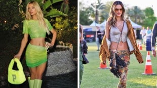 Paris Hilton und Alessandra Ambrosio beim Coachella-Festival. (Bild: www.instagram.com/parishilton/ www.pps.at Krone KREATIV,)