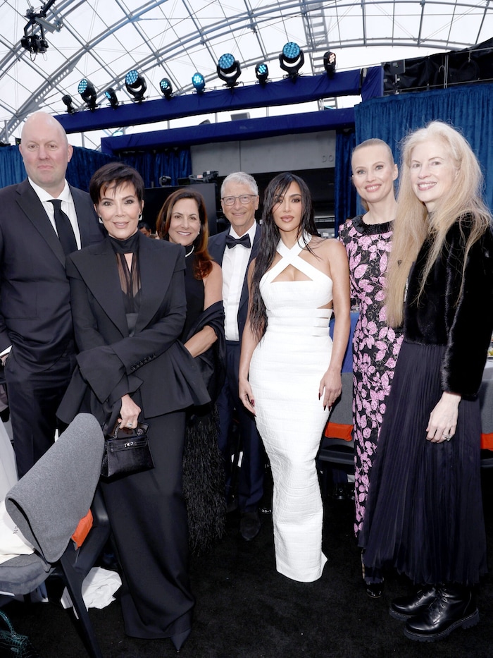From left: Marc Andreessen, Kris Jenner, Paula Hurd, Bill Gates, Kim Kardashian, Julia Milner ...