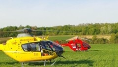 Schwerste Verletzungen: Drei Rettungshubschrauber waren im Einsatz. (Bild: FF Wolkersdorf)