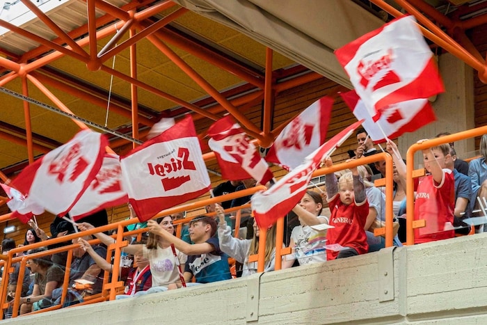 Super Stimmung im Eisenstädter Sportzentrum.