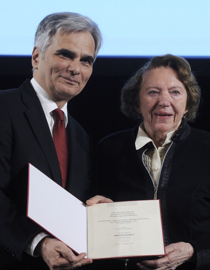 Resistance fighter Katharina "Käthe" Sasso received the professional title of "Professor" from ...