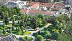 Ein Park würde auch dem Handel auf der Mariahilfer Straße guttun, sind viele überzeugt: Als „grüne Einkaufsmeile“ wäre sie so attraktiv, dass leer stehende Geschäftslokale Vergangenheit wären. (Bild: Krone KREATIV, APA Picturedesk, stockadobe)