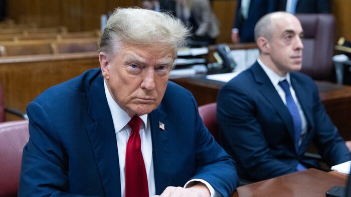 Donald Trump am Montag im Gerichtssaal