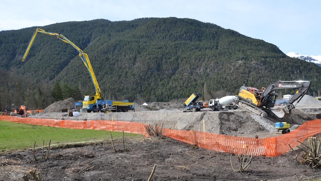 The huge area in Nassereith is currently being prepared for building construction. (Bild: Daum Hubert)