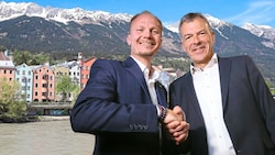 Bereits in zwei Wochen fällt die Entscheidung, wer Bürgermeister wird. Die Chemie zwischen Anzengruber und Willi scheint zu passen. (Bild: Christof Birbaumer)